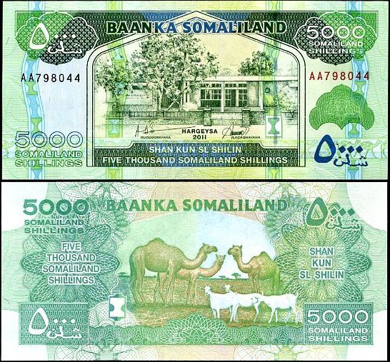 5000 Šilingov Somaliland 2011