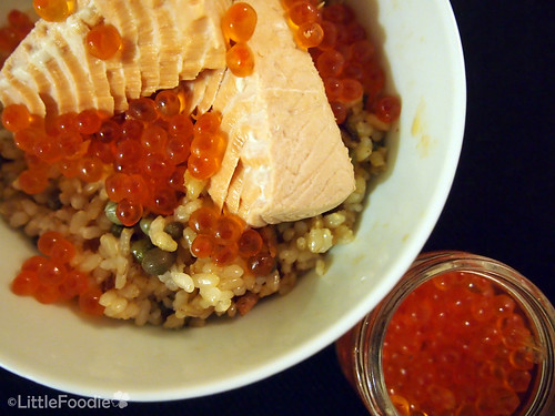 Salmon and Ikura rice