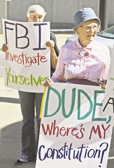 2010: Protested FBI raids on peace activists