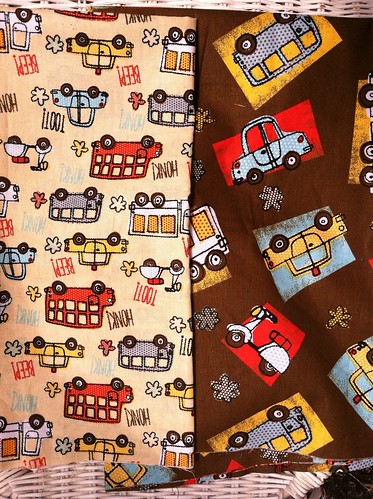 Main fabrics for my new nephew's quilt