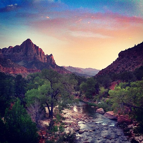 Sunset in Zion.
