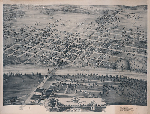 1873 Bird's Eye View of the City of Waco