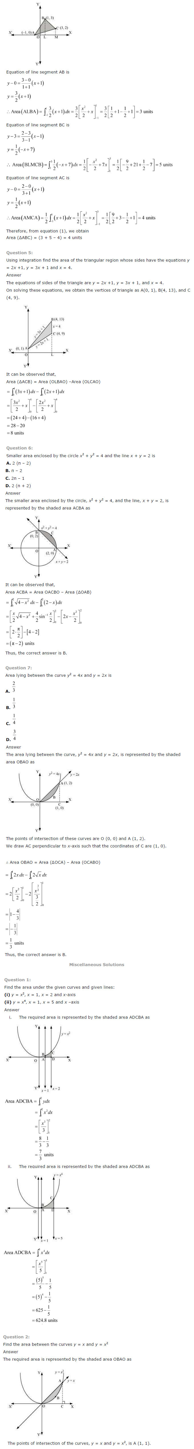 NCERT Solutions for Class 12 Maths Chapter 8 Application of Integrals ex 8.4
