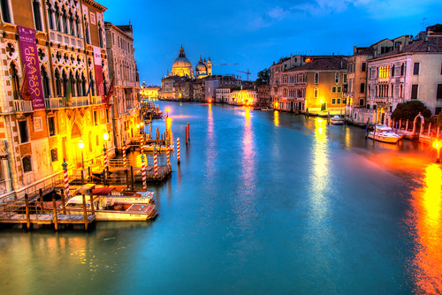 Grand Canal at night, Venice by CamelKW