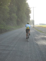 There's a mile or so of gravel before you reach the second control
