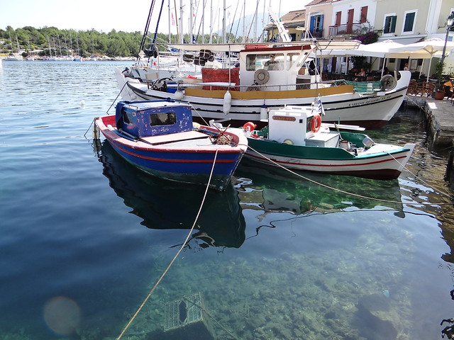 Fishing Boats in Fiscardo on Kefalonia Island Greece 