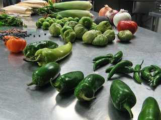 Peppers and other ingredients in Mexican cuisine