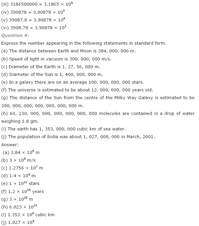 NCERT Solutions for Class 7th Maths Chapter 13 Exponents and Powers Exercise 13.3