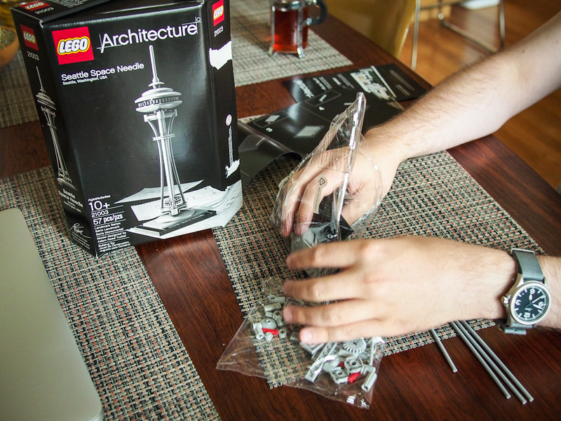 building the Lego Space Needle