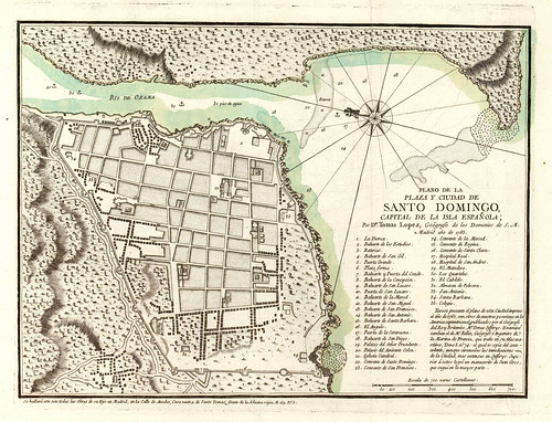001a-Plano de la Plaza y Ciudad de Santo Domingo, capital de la Isla Española (año de 1785)