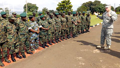 U.S. Army personnel assist Ugandan military