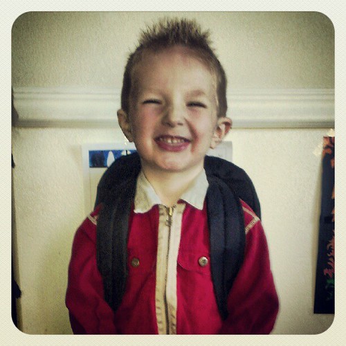 Gabe's first day of preschool! So excited.