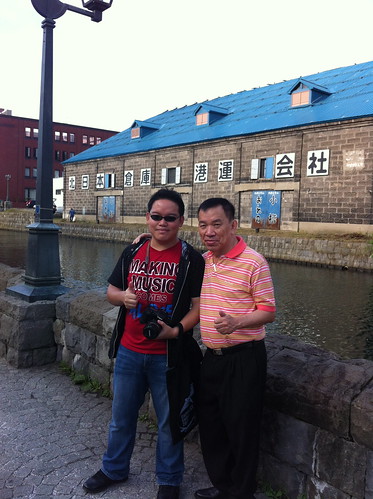 Dad and I, at the Otaru canal