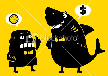 Businessman deas with Loan Shark