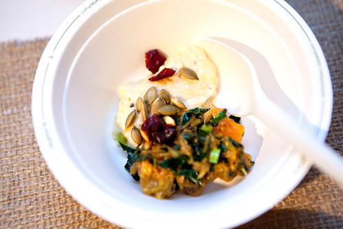 Untitiled at The Whitney: Spice roasted cheese pumpkin, kale, and buttermilk polenta