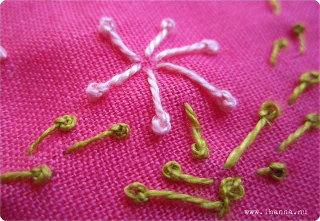 Flower in pistill stitch