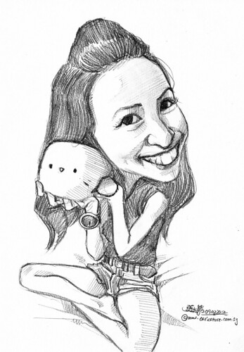 lady caricature in pencil 09022012
