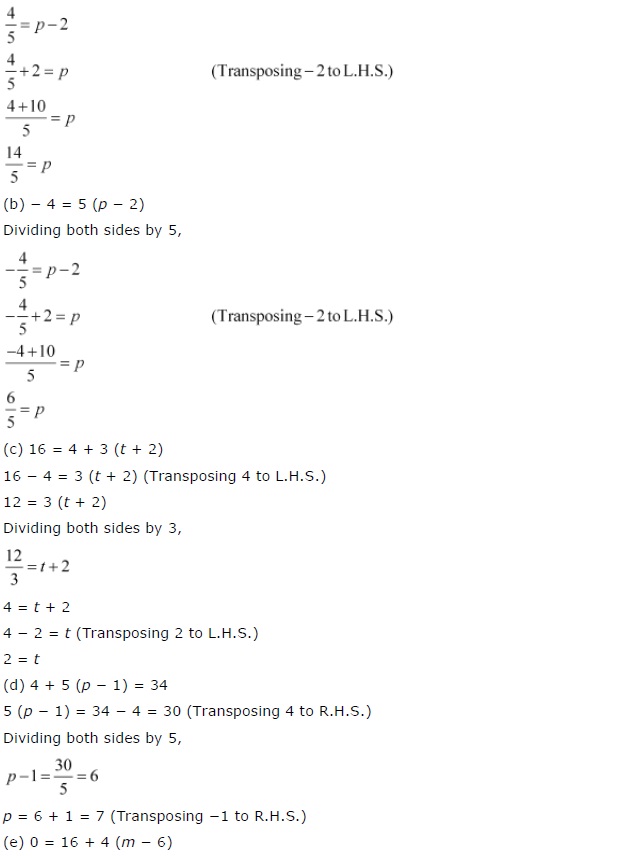 NCERT CBSE Solutions for Class 7 Maths Simple Equations Exercise 4.3