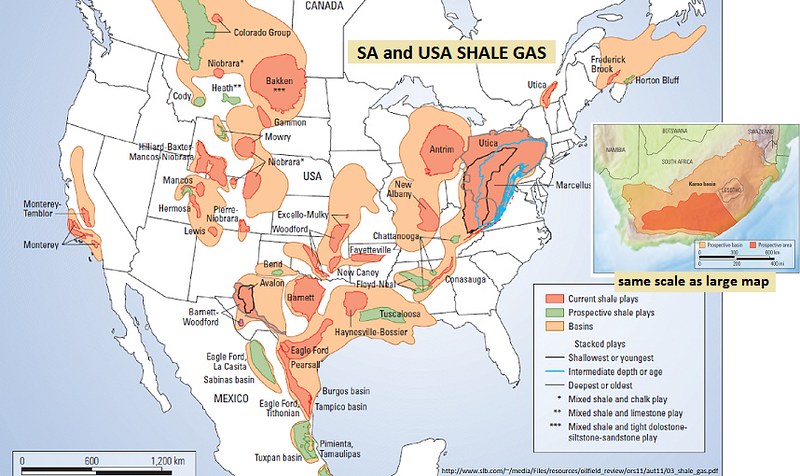 Shale gas SA and USA small