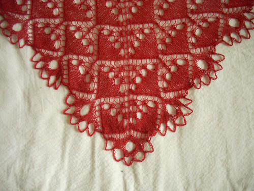 "English Crystal" shawl: corner by Asplund