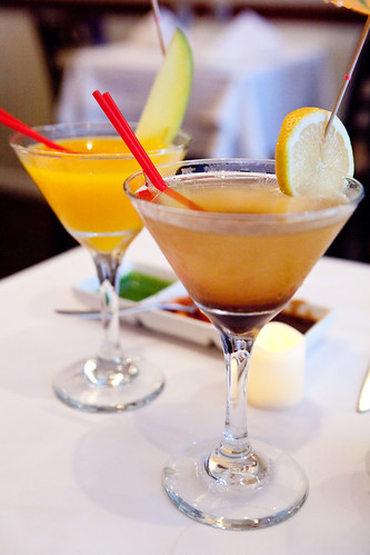 Cocktails: Tamarind martini and Mango smooch