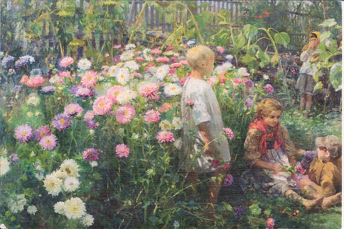 Children among Flowers Fedot Sychlov