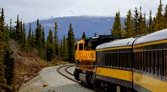 USA 2012 Alaska Railroad Aurora Winter train Fairbanks to Anchorage