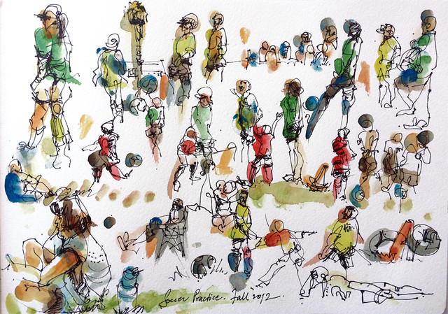 Finger Painting: Soccer sketches