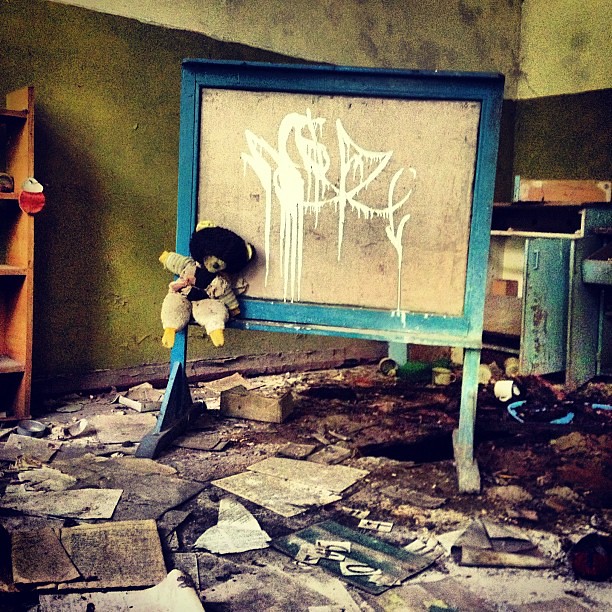 Inside an abandoned school #chernobyl