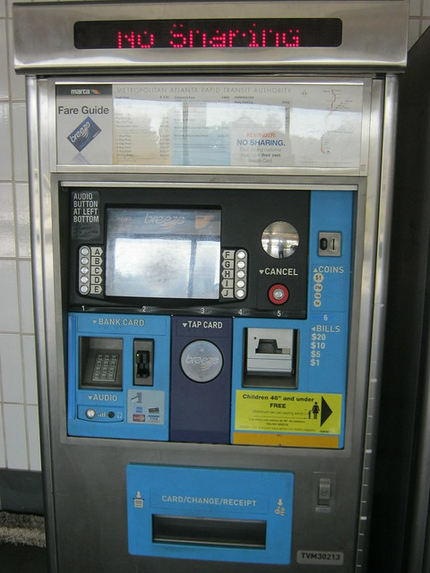 Atlanta subway vendor machine