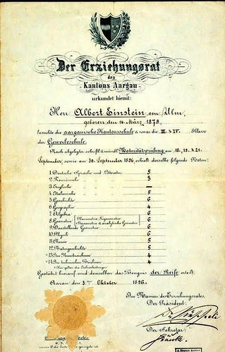 Einstein’s diploma.