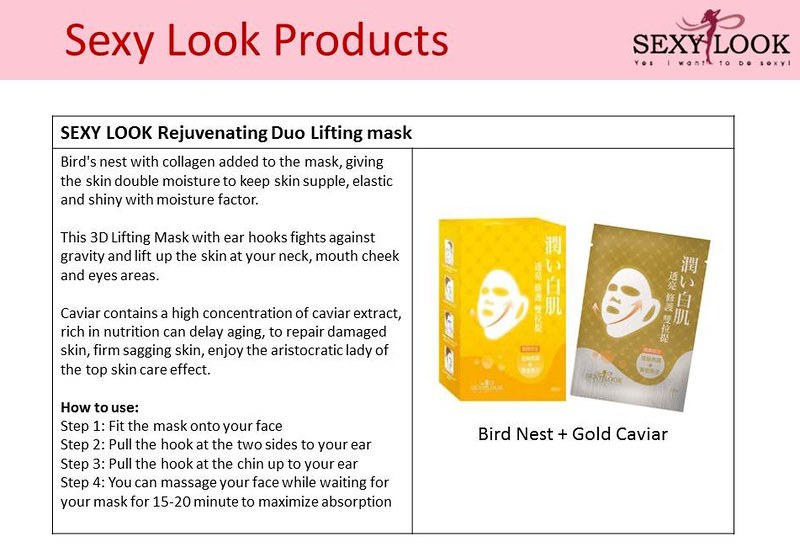 SEXY LOOK PRODUCT INFO - Rejuvenating Mask