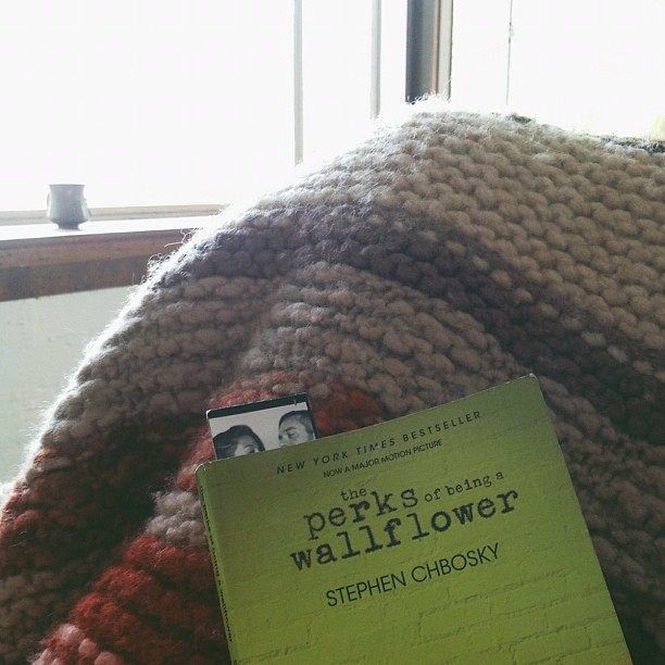 Almost done, I love this book, cried a lot, laughed a bit, felt a lot. #theperksofbeingawallflower