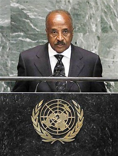 Minister for Foreign Affairs of Eritrea, Osman Mohammed Saleh, addresses the 67th United Nations General Assembly at the U.N. Headquarters in New York, October 1, 2012. REUTERS/Lucas Jackson by Pan-African News Wire File Photos
