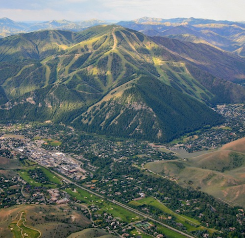 Sun Valley region aerial
