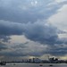 Storm view: Looking west from Woolwich to Canary Wharf and The Shard