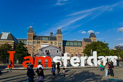 I amsterdam in front of the Rijksmuseum