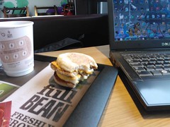 Laptop and McMuffin