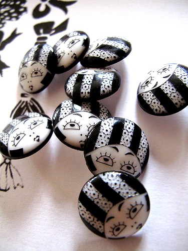 Flapper Deco Buttons by kirstyfish