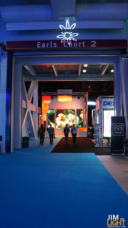 looking at the PIXLED booth at PLASA 2012 from Hall 1