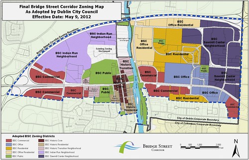 new zoning map, Dublin (courtesy of city of Dublin)
