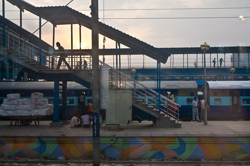 Agra, India Train Station @ Sunrise