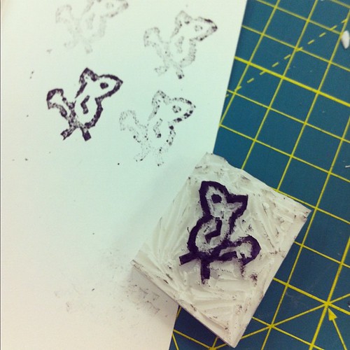 Foxy Squirrel stamp made at Brown Owls is a little less than perfect but I still love him :)