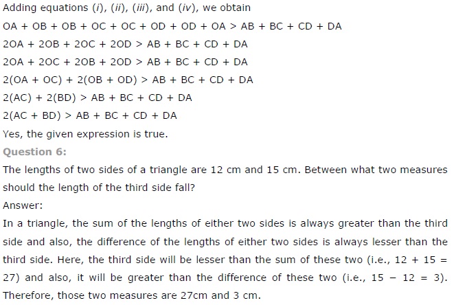 NCERT Solutions for Class 7th Maths Chapter 6 The-Triangle-and-its-Properties Exercise 6.4 