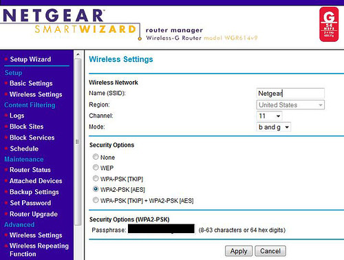 Change Wifi network SSID - Netgear