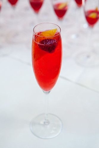 My raspberry Champagne cocktail