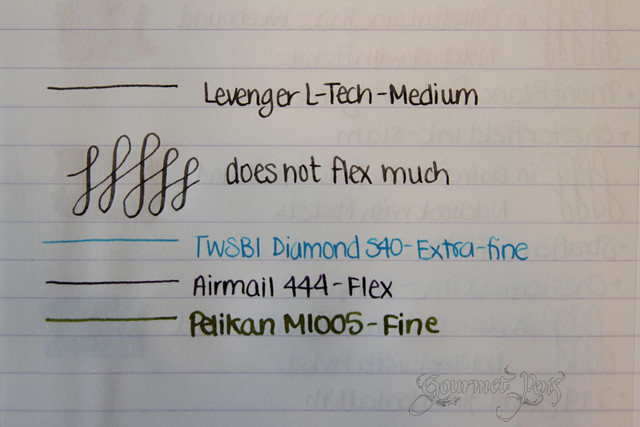 Levenger L-Tech Fountain Pen Writing Sample