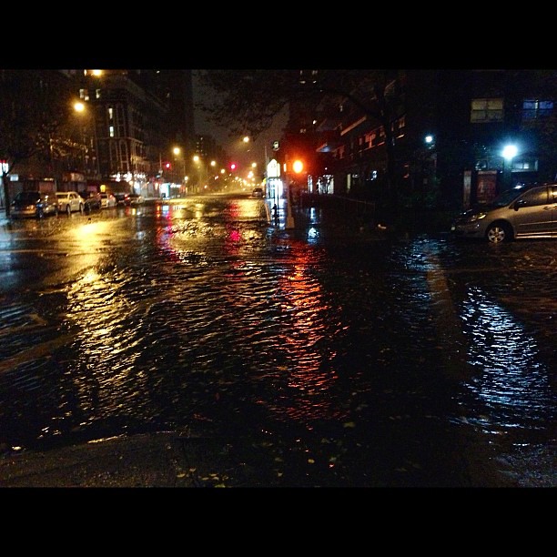 PHOTO: Alphabet City #NYC is flooded by #Sandy! Ave C between 9th and 11th St
