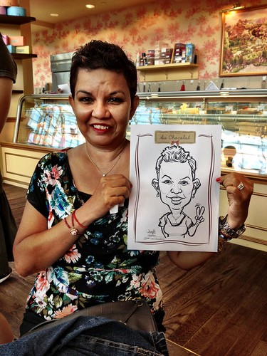 caricature live sketching for Au Chocolat Opening - Day 2 - 4
