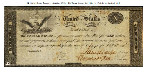 1815 US Treasury Note